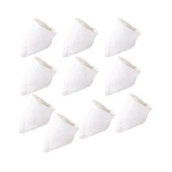 Aiducho Baby Bibs 10 Pack Baby Bandana Drool Bibs Puuvilla unisex-pojille tytöt, 10 yksiväristä setti hampaiden puhkeamiseen ja kuolaamiseen - valk...