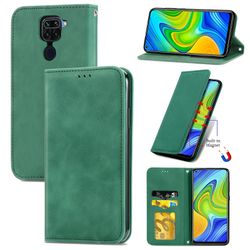 Gangxun Sag For Xiaomi Redmi Note 9 Magnetisk lukning Læder Tegnebog Cover Housse Etui Shockproof - Grøn