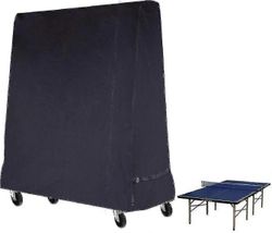 Vedenpitävä ulkopöytätennispäällinen, raskas polyesteri köysilukolla, musta