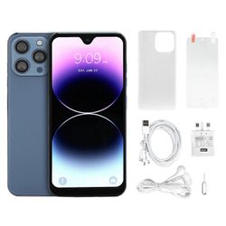 I14 PRO MAX 4G lukitsematon älypuhelin: 6.7 tuuman HD-näyttö, 8 Gt RAM-muistia, 256 Gt tallennustilaa, 6800 mAh akku