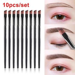 10stk Professionel Øjenbrynsbørste Kosmetisk Blanding Øjenbryn Vinklet Skønhed værktøjer Pande Oversigt Øjenbryn Børste Makeup Børster Øjenskygge 10cm