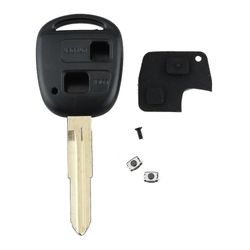 Høy kvalitet Car Key Repair Kit For Toyota Yaris - 2 Button Remote Key Shell Med slitesterk gummipute, Abs Material - Easy DIY Micro Switch Replace...