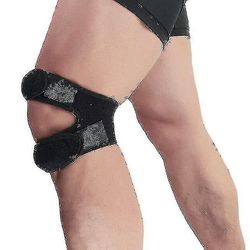 Duqi Sport Dual Action Knestropp Støtte Bånd Knær Støtte Beskyttelse Smertelindring Patella Tendinitis Brace Helse Svart