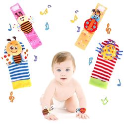 Håndled Rattles Fod Finder Rattle Sock Baby Toddlor Legetøj, rangle Legetøj, arm Hånd Armbånd Rattle, fødder Ben Ankel sokker, Gave Gave Til Nyfødt...