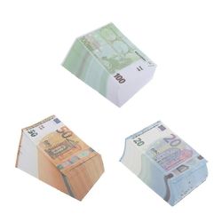 Prop Money 2023 Rekvisita pengar, Högkvalitativa spelpengar, Förpackning med 300 delar, Kopia 100/50/20 Euro