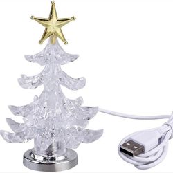 USB-käyttöinen monivärinen työpöytä hehkuva led-joulukuusi