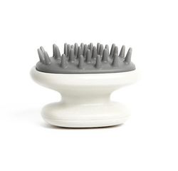 Handuo Husstand Shampoo Silikone Comb Anti-skæl Shampoo Brush hvid