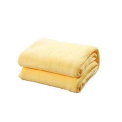 Mikasa Four Seasons Blanket Coral Fleece Plain Fleece Blanket Soft Home Blanket Gul 150x200cm