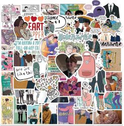 Ubiuo Heartstopper-tarrat, 50kpl kuuma TV-sarja Heartstopper-tarrapakkaukset teini-ikäisille aikuisille tytöille, Dovipta vinyyli vedenpitävät tarrat