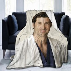 Kerota Pehmeä muhkea heitto Derek Shepherd McDreamy Fleece s vuodesohvamatkalle 50x40in 125x100cm