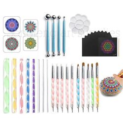 38 Pcs mandala maleri værktøj skabelon diy graffiti kunst søm forsyninger på14