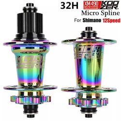 Micro Spline Freehub Koozer Xm490 Pro kassette 4 Leje Nav Cykel Hubs 135x10 142x12mm Ms 12 Speed Mtb Disk Bremse Hub 32 huller Blå
