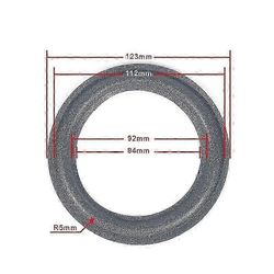 Anti Aging -kaiutinvaahto surround-elastisuus ja kestävät vaahtoreunat Musta 5 inch