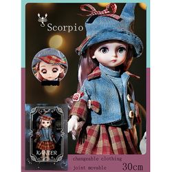 Lauwodun 12 Stjernetegn Dukker Piger Simulation Princess Store Doll Legetøj Gaveæske Scorpio