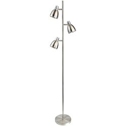 Firstlight Lighting Vogue 3 Lys gulv lampe børstet stål, Krom, E14