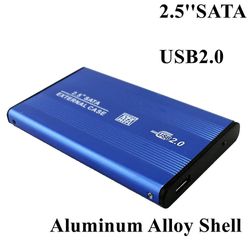 2,5 tommers Hdd SSD-sak Sata til USB 3.0 2.0-adapter Gratis 5 6 Gbps Box harddisk kabinett Support 2 TB Hdd disk for Windows Mac OS USB 2.0 Aluminium