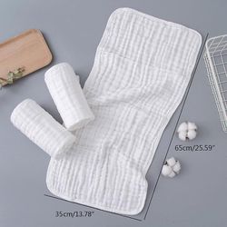 900c 35 * 75cm Baby Seks-lags bomuld Lang firkantet håndklæde Gasbind Badehåndklæde Nyfødt Fodring Håndklæde Burp Klud Børn Vaskeklud