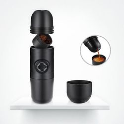 Bærbar kaffemaskine, 70 ml manuel kaffemaskine, minimalet kaffemaskine, bærbar, espressomaskine manuel kaffemaskine, til campingvandring