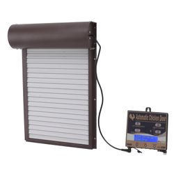 Automaattinen kanakopin ovi Valon tunnistus ajoitus Kaukosäädin 3 in 1 Coop ovi jalostustilalle 100?240V ruskea US-pistoke 100?240V