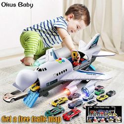 Musiikkivalot simulointiraita inertia lasten lelulentokone suurikokoinen matkustajakone lasten matkustajalentokone leluauto ilmainen lahjakartta Sa...