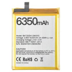 Doogee S96 GT/S96 Pro 3.85V 6350mAh Li-polymeeriakun kokoonpano-osa (koodaus: BAT20ZN1296350)