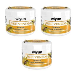 3kpl WIYUN Bee Venom Psoriasis Cream lievittää ihon punoitusta kutinaa ehkäisevä voide, joka sopii kaikille ihoille