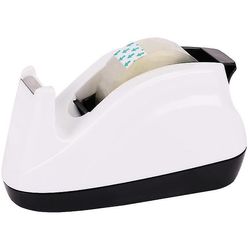 Desktop Tape Dispenser Film Holder med skridsikker base hvid