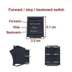 Lasten sähköautot kaukosäädin leluautokytkin sähkömoottoripyörän tarvikkeet ajoajoneuvoihin Eteenpäin Taaksepäin