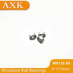 Skyndte Mr126rs med Abec-3 (10stk) 6x12x4 mm miniature Mr126 - 2rs Ru kuglelejer sort forseglet til aksial Scx10 Ii