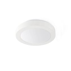 Faro Lighting Logoer 2 Lys Medium Round Badeværelse Flush Loft Light Aluminium, Hvid IP44, E27