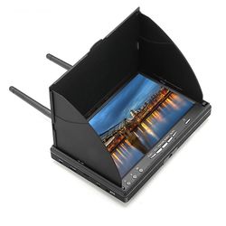 LT5802S 5.8G 40CH 7 tuuman FPV-näyttö sisäänrakennettu kaksoisvastaanottimen akku antenneilla RC-droneille