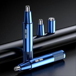Uusi sähköinen nenäkarvatrimmeri naisten nenäkarvojen parranajolaite sieraimen parranajo Blue charging model