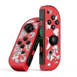 Ohjain Nintendo Switchille, L / R-ohjaimet kaksoisvärähtelyllä / herätyksellä / liikkeenohjauksella Cool Controller-Mario