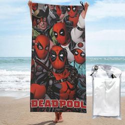 Kerota deadpool mikrokuituinen rantapyyhe imukykyinen nopea kuivuminen kevyt hiekkaton ylisuuri suuri pyyhe tarvikkeet matka uima-allas jooga riste...