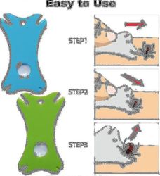 Rasti kortti suurennuslasilla, Rasti kortit punkkien poistamiseksi, Rasti kortti ihmisille, lapsille, koirille, kissoille sinivihreä 2pcs