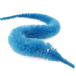 6 kpl Fuzzy Twisty Worm Wiggle liikkuva merihevonen pehmolelulahja lapsille lapsille Sininen