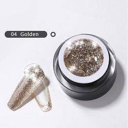 Vendeeni High Flash Gel Polsk Til Manicure Hybrid Lakker Gel Neglelak Sæt Shiny Glitter Platinum Maleri Neglelak 04-Guld