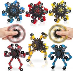 AIR 6Pcs DIY Deformerbar Robot Fingerspids Legetøj Deformerbare Creative Mekanisk Gyro