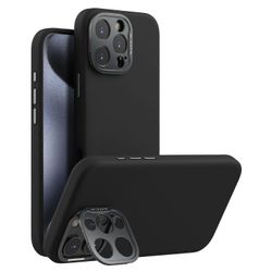 NILLKIN Lenswing Pro iPhone 16 Pro Max -kotelolle, joka on yhteensopiva MagSafe-kameran linssikehyksen jalustan kanssa Monivärinen Black