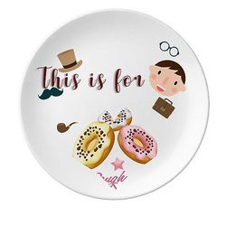 Doughnut Vestlige Dessert Sweet Food Far Dessert Plate Dekorative Porcelæn 8 tommer Dinner Home