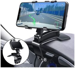 Xqday Bil telefon mount, mobiltelefon holder til bil 360 graders rotation instrumentbræt Klip Mount Bil Telefon Stand kompatibel til Iphone 11 / 12...