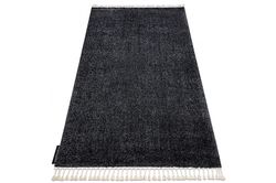 RugsX Tæppe BERBER 9000 grå Fringe Berber marokkanske shaggy 160x220 cm