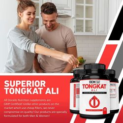 Nspiel Tongkat Ali kapsler, Tongkat Ali ekstrakt Supplement Mænds Health Support Kapsler for ydeevne & muskelmasse, 60stk 3 flaske - 180stk