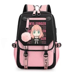 Spy X Family Anya Forger Reput Anime Vedenpitävä kannettava tietokone Reppu Lasten Koululaukut Tytöt Matka Kirjalaukku Koululaukku Mochila Pink2