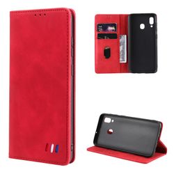Etui til Samsung Galaxy A30 / a20 Cover Magnetisk lukning Tegnebog Book Flip Folio Stand View Læder cover Stødsikker - Rød
