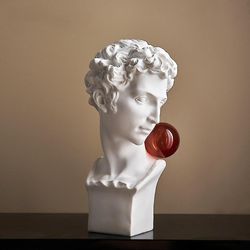 Mikasa Nordisk boligindretning Græsk Mytologi Statue, Davids Gips Skum, Bust, Gips Statue-trompet David