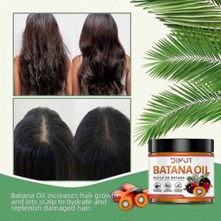 Raaka Batana Oil for Hair Growth Orgaaninen, 100% puhdas Batana Oil Hair Mask Korjaa kuivia, vaurioituneita, halkeilevia hiuksia, ehkäisee hiustenl...