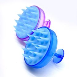 Silikone Hoved Body Scalp Massage Brush Soft Hair Brush Hår Vask Comb Bad Brush Spa slankende massere børster Værktøjer Blå