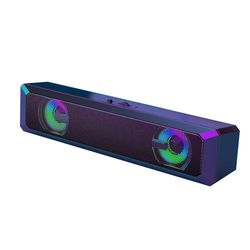 Sajygv A4 6w RGB USB-kablet lydstang for PC hjemmekino-tv stereo surroundhøyttaler fm-radio cd-spiller