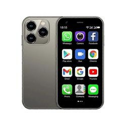 Rainbuvvy SOYES XS15 mini android8.1 älypuhelin 3.0 tuuman näyttö 2GB RAM 16GB ROM dual SIM valmiustila Play Store 3G pieni puhelin harmaa